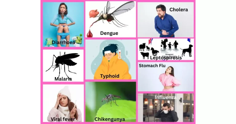 मानसून में होने वाली 10 बीमारियाँ, लक्षण, सावधानियां